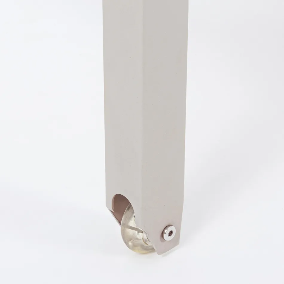 Chaise Longue de Jardín Reclinable de Aluminio, Homemotion, 4 Piezas - Lester viadurini