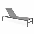 Homemotion Tumbona de jardín reclinable de aluminio, 4 piezas - Lester viadurini