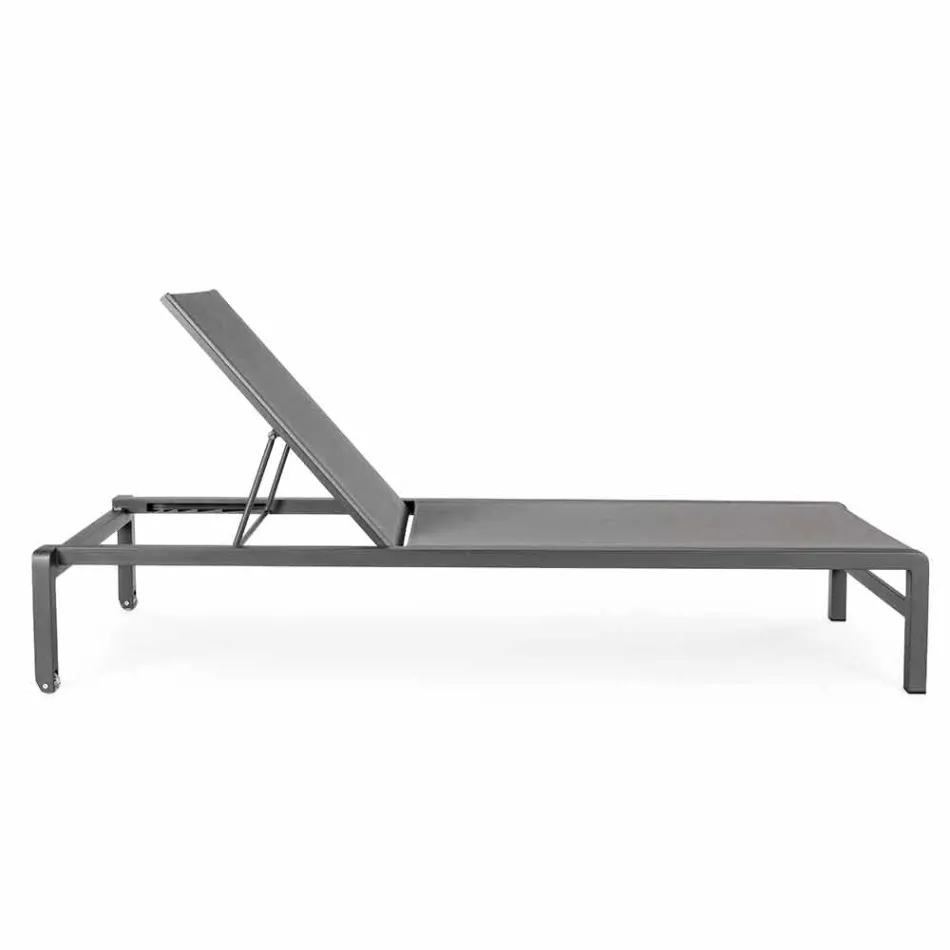 Homemotion Tumbona de jardín reclinable de aluminio, 4 piezas - Lester viadurini