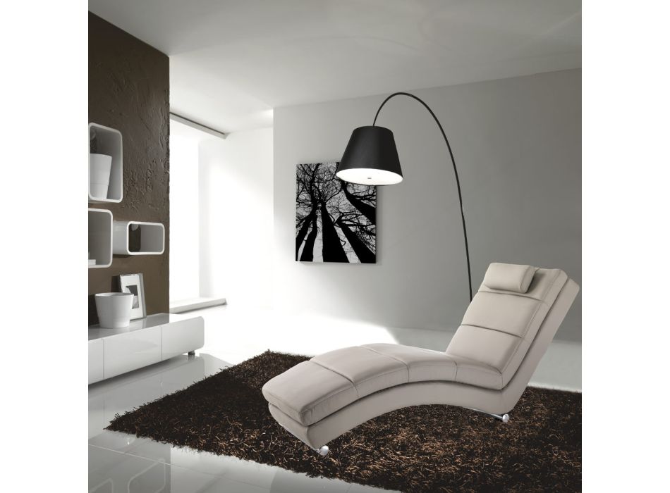 Chaise Longue de interior tapizada en piel sintética - Borio viadurini