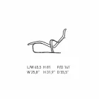 Chaise Longue de madera de abedul con asiento de algodón Made in Italy - Fortaleza viadurini