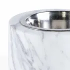 Cuenco para Perros y Gatos en Mármol Blanco Carrara Hecho en Italia - Ciotta viadurini