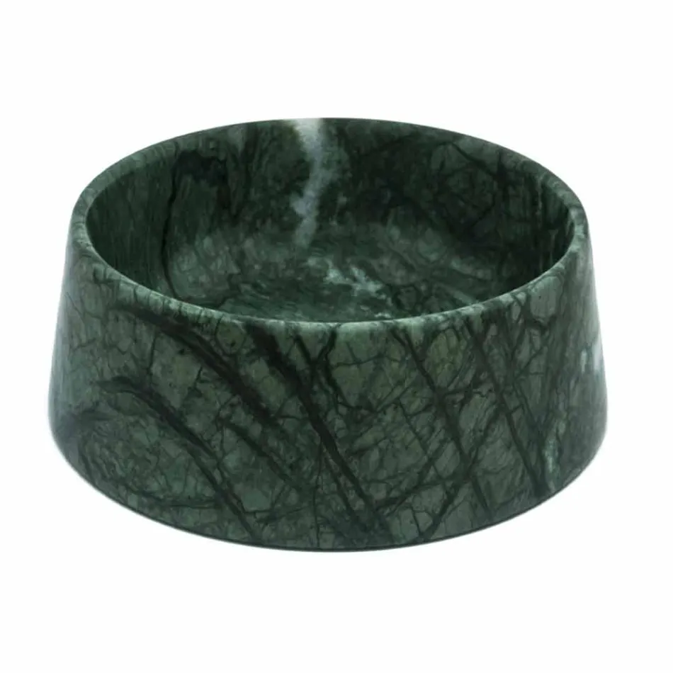 Cuenco moderno para perros y gatos en mármol rosa Portugal o verde Guatemala - Catt viadurini