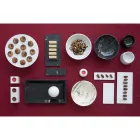 Frutero en mármol Portoro, Marquinia o Paonazzo Made in Italy - Fruta viadurini