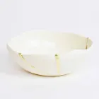 Cuencos en Porcelana Blanca y Pan de Oro Diseño de Lujo Italiano - Cicatroro viadurini