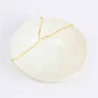 Cuencos en Porcelana Blanca y Pan de Oro Diseño de Lujo Italiano - Cicatroro viadurini