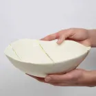 Cuencos en Porcelana Blanca y Pan de Oro Diseño de Lujo Italiano - Cicatroro viadurini