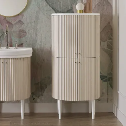 Columna con Cuatro Puertas con Procesamiento Cannetté Made in Italy - Candy viadurini