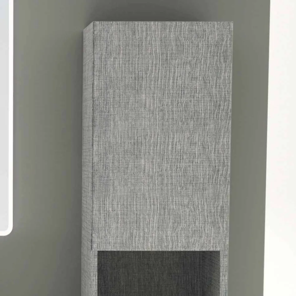 Columna de baño con 2 puertas en diseño moderno de madera ecológica Ambra, made in Italy viadurini