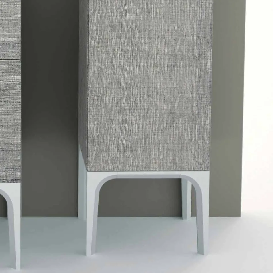 Columna de baño con 2 puertas en diseño moderno de madera ecológica Ambra, made in Italy viadurini