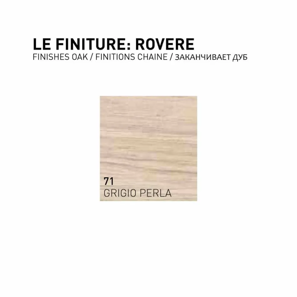 Columna suspendió baño con 2 puertas de madera de roble alegría, fabricado en Italia viadurini