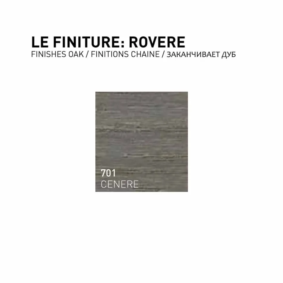 Columna suspendió baño con 2 puertas de madera de roble alegría, fabricado en Italia viadurini