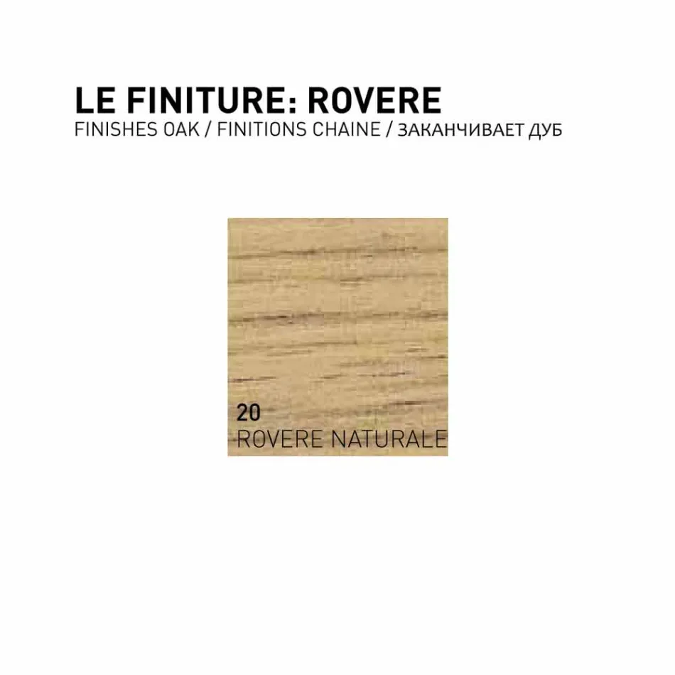 Columna suspendió baño con 2 puertas de madera de roble alegría, fabricado en Italia viadurini