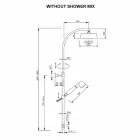 Columna de ducha clásica de latón con cabezal de ducha redondo Made in Italy - Yari viadurini