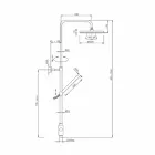 Columna de ducha de latón con rociador y teleducha en Abs Made in Italy - Lesio viadurini