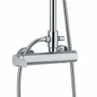 Columna de ducha de latón con cabezal de ducha y ducha de ABS Made in Italy - Padula viadurini