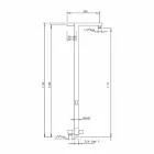 Columna de ducha en latón cromado con rociador de acero Made in Italy - Marlo viadurini