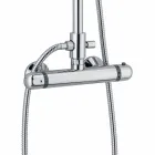 Columna de ducha moderna en latón acabado cromado Made in Italy - Gallo viadurini