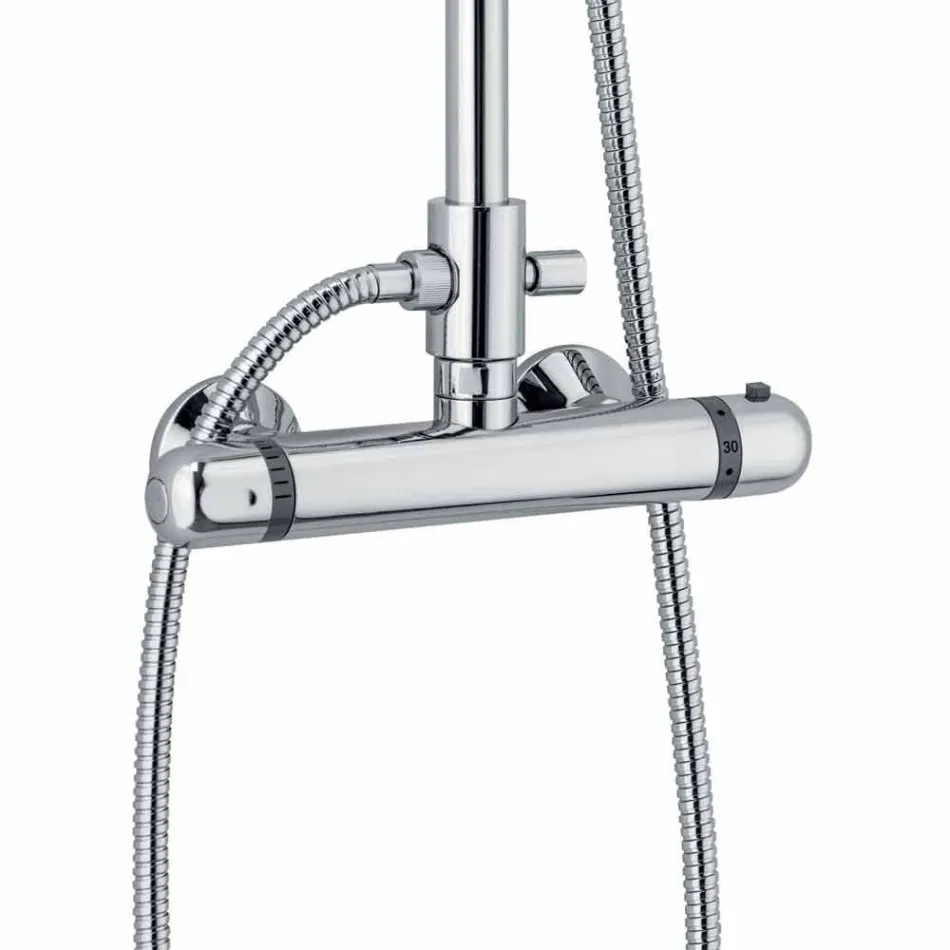 Columna de ducha moderna en latón acabado cromado Made in Italy - Gallo viadurini