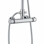 Columna de ducha moderna en latón acabado cromado Made in Italy - Gallo viadurini