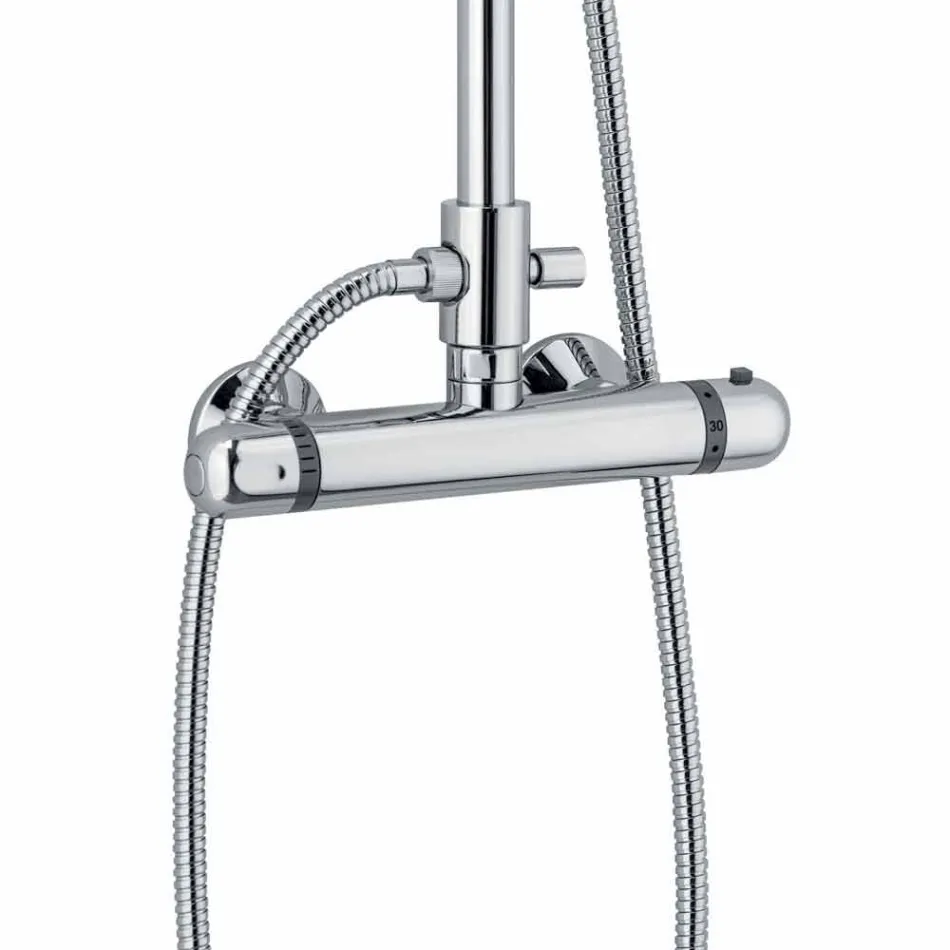 Columna de ducha moderna en latón acabado cromado Made in Italy - Gallo viadurini