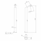 Columna de ducha solar para jardín en acero inoxidable negro Made in Italy - Werner viadurini