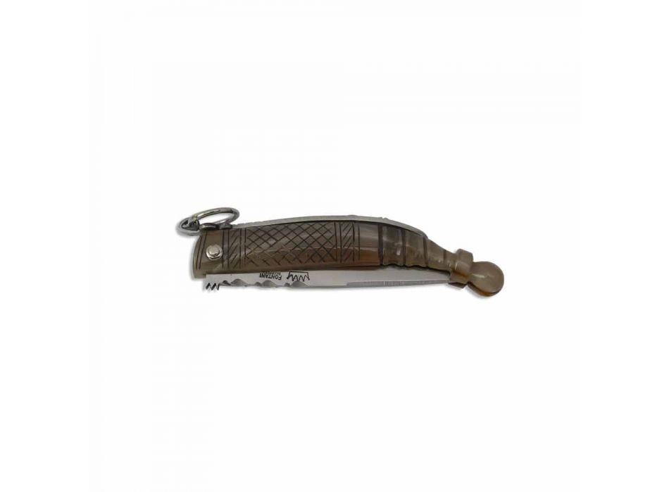 Cuchillo romano artesanal con cierre de resorte de trinquete Made in Italy - Roman viadurini