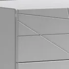 Cómoda de 3 cajones en aglomerado de madera pintada - Gemelli viadurini