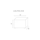 Mesita de noche con 1 cajón en aglomerado de madera pintada - Leone viadurini