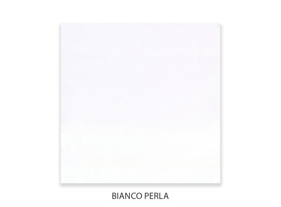 Mesita de noche con 2 cajones en acabado Blanco Perla Made in Italy - Bacau viadurini