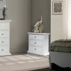 Mesita de noche con estructura de partículas de madera contrachapada Made in Italy - Thor viadurini