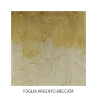 Mesita de noche completa de hierro con acabado en pan de plata Meccata Made in Italy - Venecia viadurini