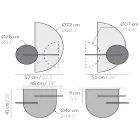 Mesita de noche modular moderna en madera contrachapada de diseño elegante y versátil - Ramia viadurini