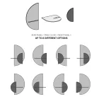 Mesita de noche modular moderna en madera contrachapada de diseño elegante y versátil - Ramia viadurini