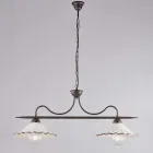 Complemento de Diseño Luminoso en Vidrio y Metal Hecho en Italia con un Look - Mira viadurini