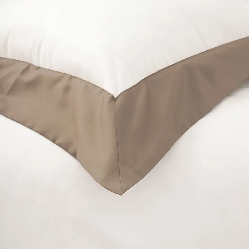 Funda nórdica completa para cama individual y media en 100% algodón y 10% satén de algodón - Detalle viadurini