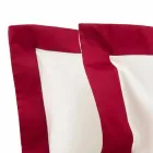 Juego de Sábanas de Satén para Cama Doble con Bordes de Colores - Jacinto viadurini