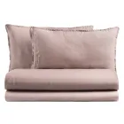 Cama matrimonial completa en puro algodón teñido y sombreado - Delicacy viadurini