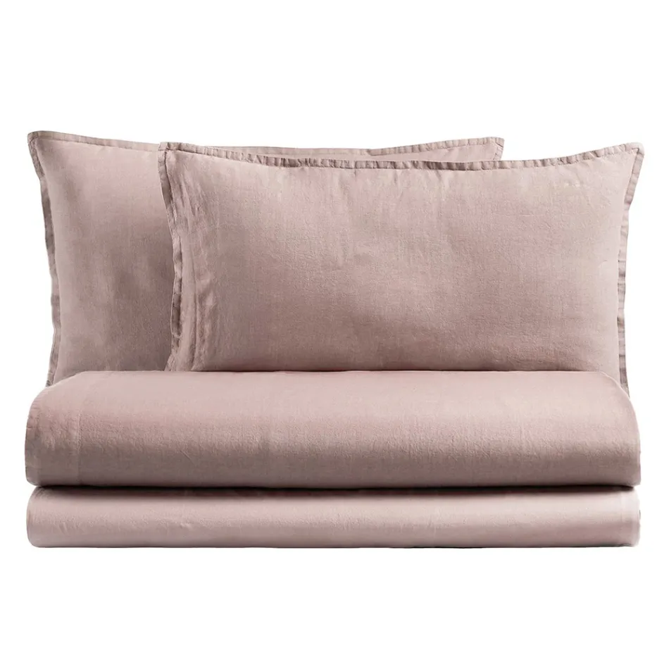 Cama matrimonial completa en puro algodón teñido y sombreado - Delicacy viadurini