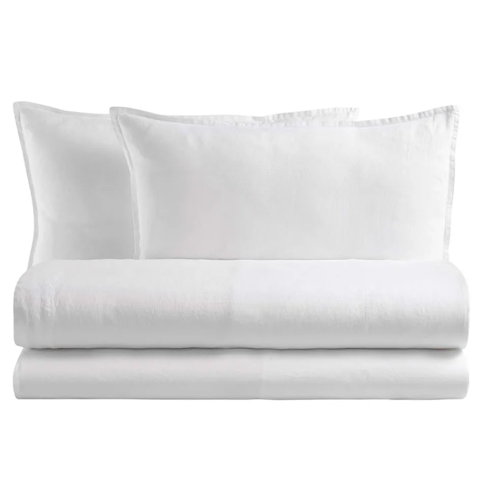 Cama matrimonial completa en puro algodón teñido y sombreado - Delicacy viadurini