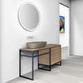 Mueble de Baño Composición 3 en Metal y Roble Lujo Ecolegno - Cizco