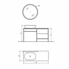 Composición 3 Mueble de Baño en Metal y Madera Roble Lujo - Cizco viadurini