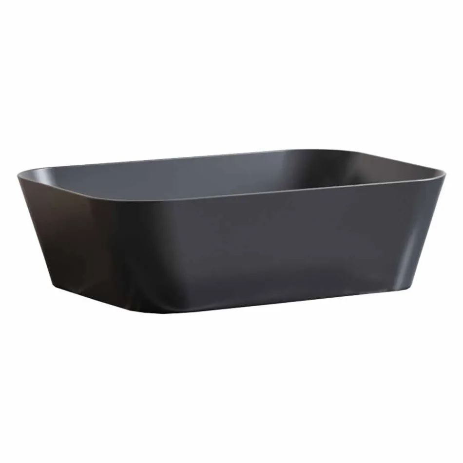 Composición 3 Mueble de Baño en Gres y Lavabo en Vetrochina 3 Colores - Ramentina viadurini