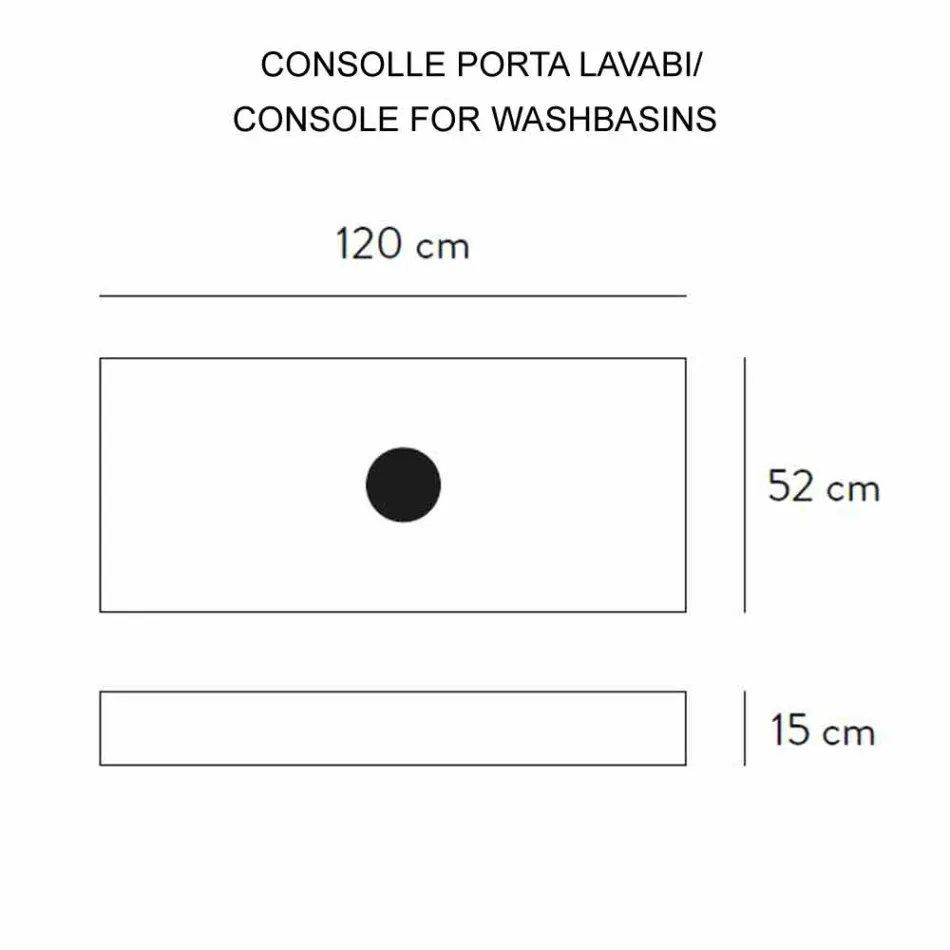 Composición 3 Mueble de Baño en Gres y Lavabo en Vetrochina 3 Colores - Ramentina viadurini