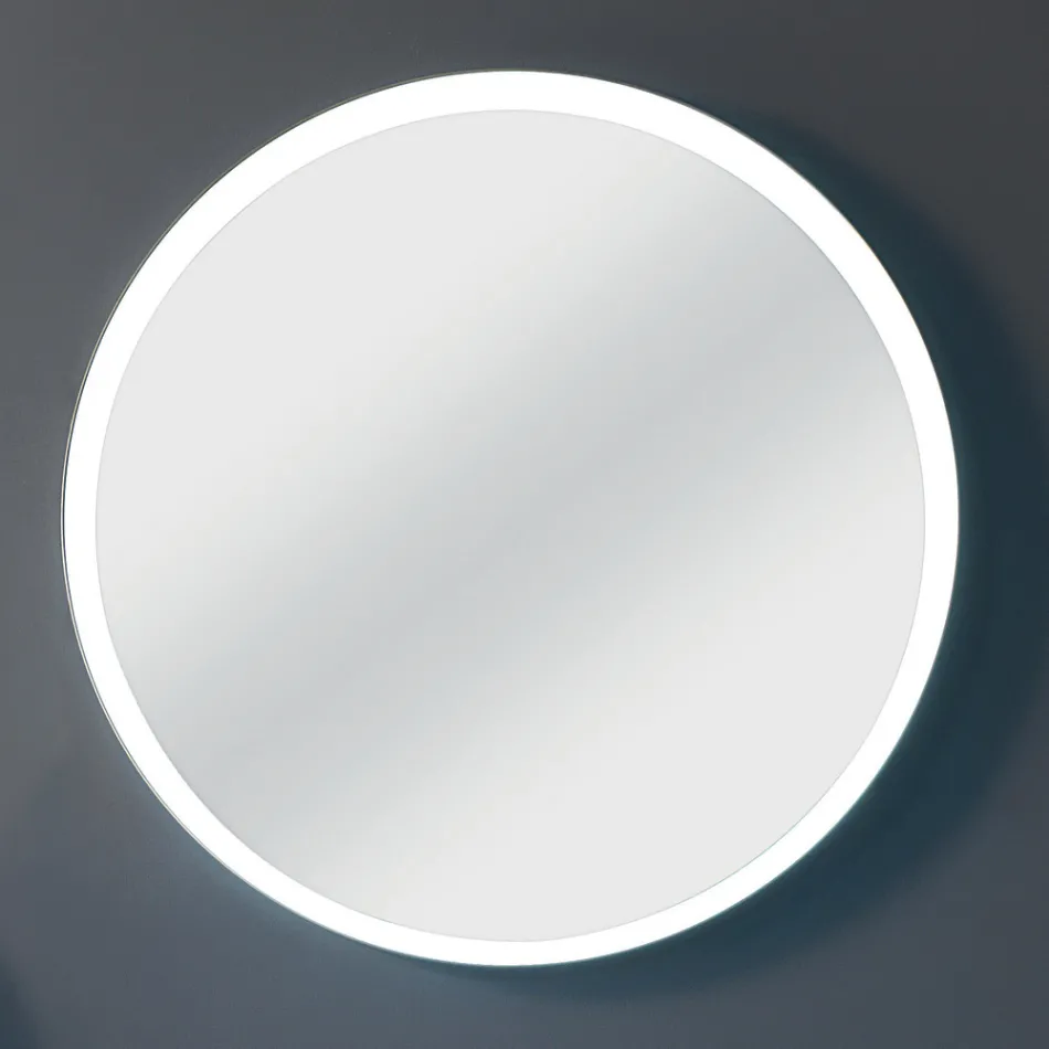 Composición 3 Mueble de baño en metal, madera y cerámica Made in Italy - Cizco viadurini