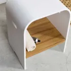 Mueble de baño suspendido Composición 3 con lavabo de resina blanca - Dazzle viadurini