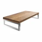 Mueble de baño Composición 4 en madera de teca y acero cromado - Beatles viadurini