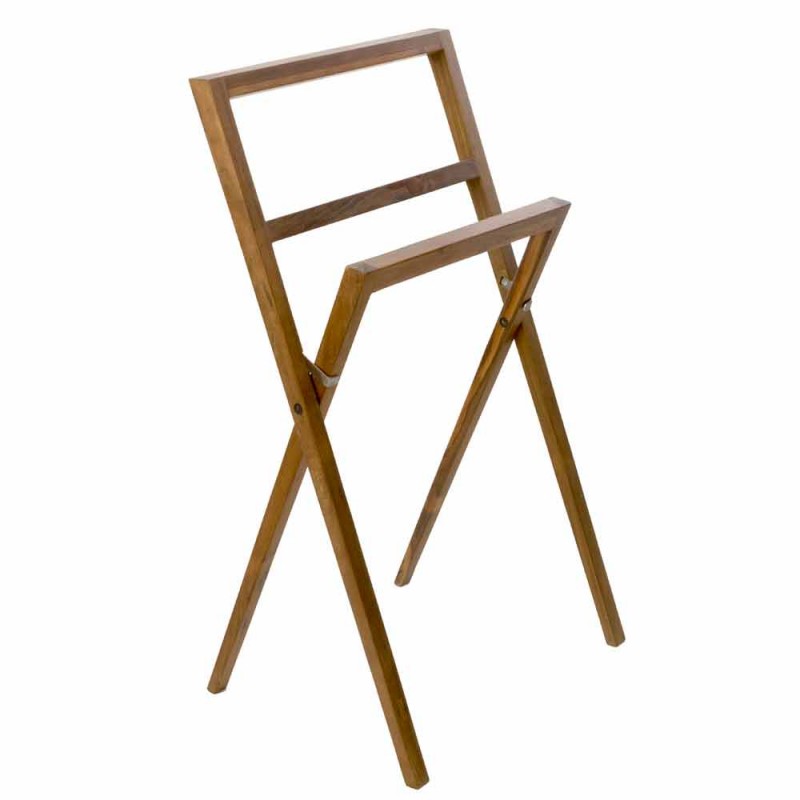 Mueble de baño Composición 4 con tapa suspendida en teca y acero