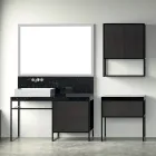 Composición 5 Mueble de baño independiente en Ecolegno Largo 130 + 70 cm - Cizco viadurini