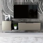Composición de pared de salón moderna en MDF Made in Italy - Linn viadurini